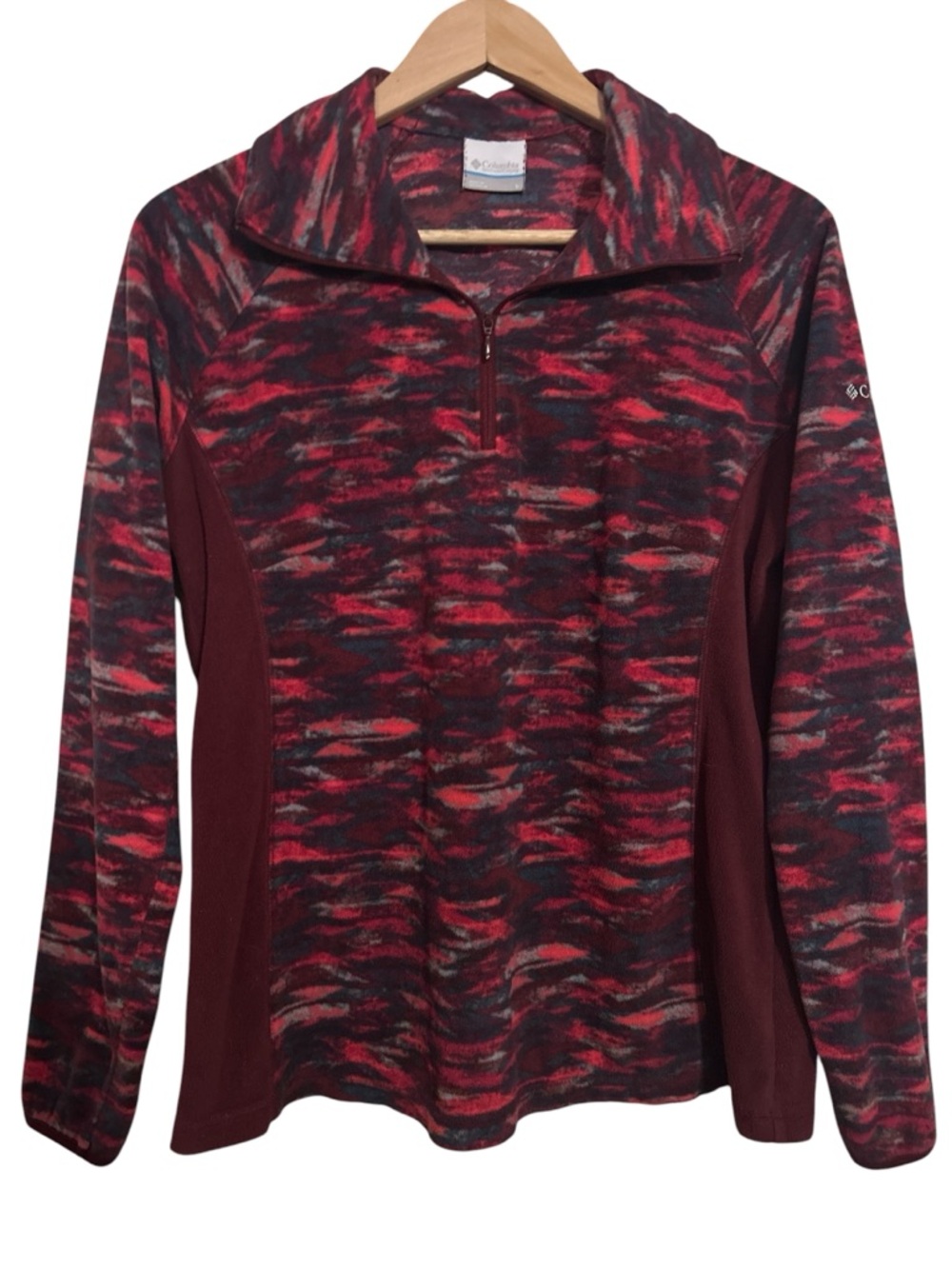 Columbia Quarter Zip Fleece Pullover Multicolor Women’s Large Gorpcore